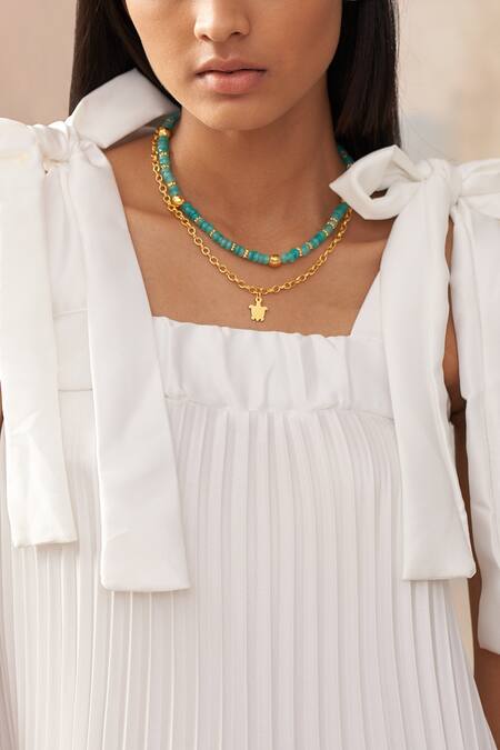 Shop_Pleats By Aruni_White Satin Crepe Plain Square Neck Pleated Slip Dress_Online_at_Aza_Fashions