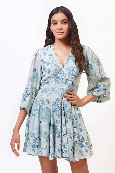 Ankita Dharman Floral Print Mini Dress 