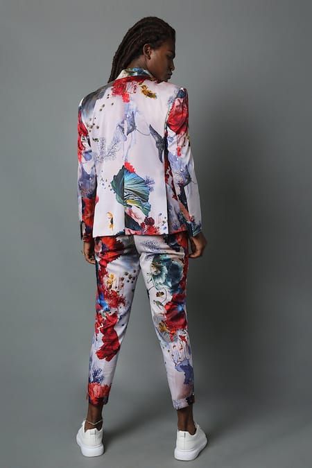 House Of Three Neer Silk Satin Suit 