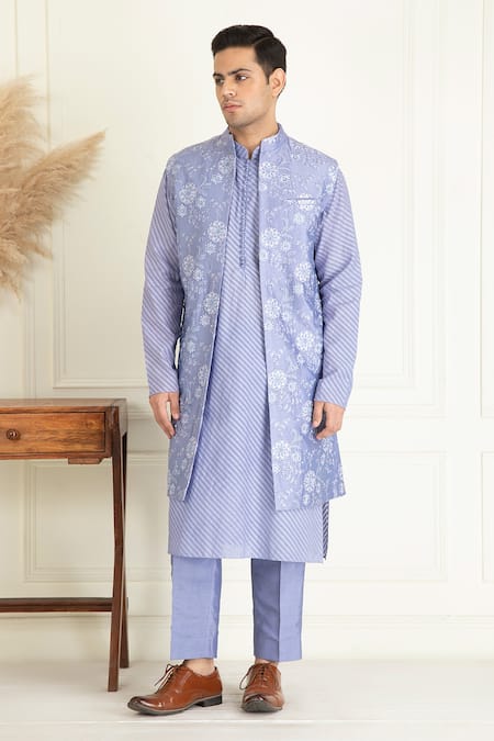 Priyanka Jain Purple , Satin, Silk Sequins, Embroidery Lavender Floral Bundi Set at Aza Fashions Priyanka Jain_Purple , Satin, Silk Sequins, Embroidery Lavender Floral Bundi Set _at_Aza_Fashions