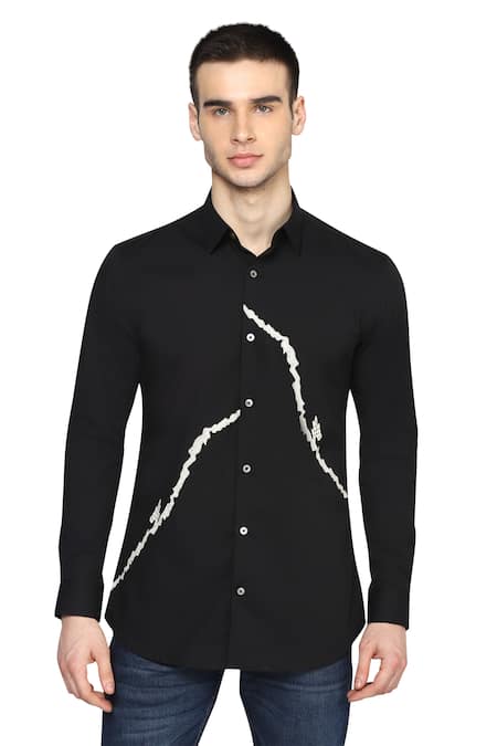 Noonoo Black Giza Cotton Slim-fit Shirt 