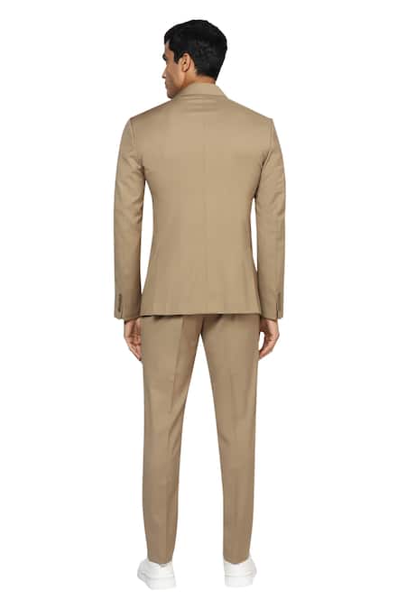 Shop_Noonoo_Beige All Season Wool Slim-fit Blazer _at_Aza_Fashions