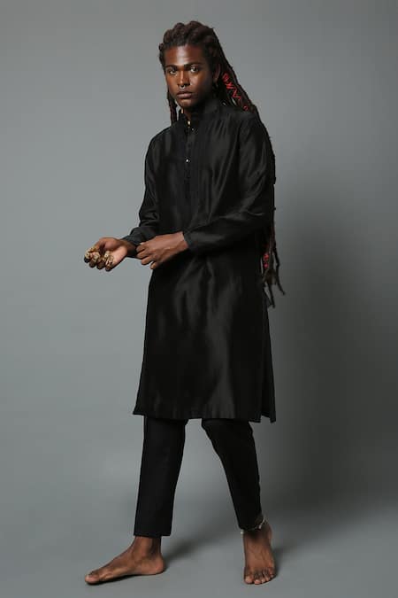 House Of Three Cotton Silk Chanderi Kurta