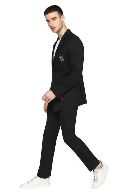 Buy_Noonoo_Black All Season Wool Slim-fit Blazer And Pant Set _Online_at_Aza_Fashions