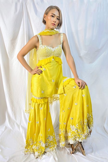 Maiti Shahani Embroidered Kurta Sharara Set 