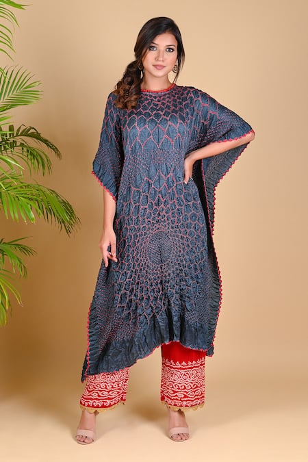 Dyelogue Gajji Silk Bandhani Tunic 