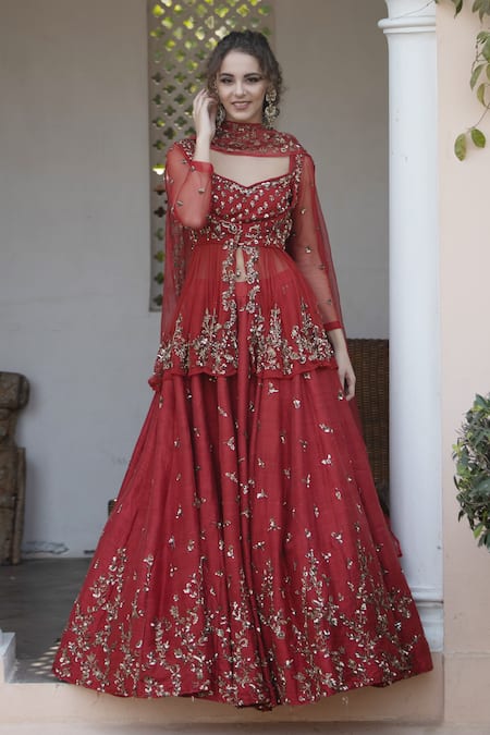 Buy Heavy Designer Velvet Fabric Lehenga Choli in Maroon Color Online -  LEHV2903 | Appelle Fashion