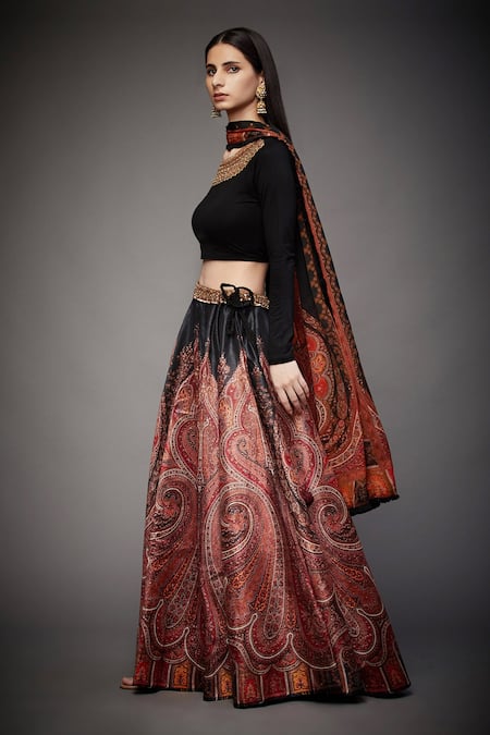 Gorgeous Black Heavy Designer Work Partywear/Wedding Special Lehenga Choli  - Indian Heavy Anarkali Lehenga Gowns Sharara Sarees Pakistani Dresses in  USA/UK/Canada/UAE - IndiaBoulevard