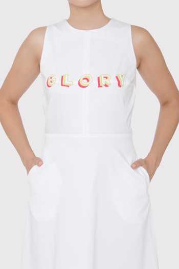 Shop_Three Piece Company_White Cotton Dress _Online_at_Aza_Fashions