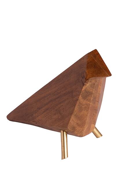 Buy H2h Brown Wood Songbird Sculpture Online at Aza Fashions Buy_H2h_Brown Wood Songbird Sculpture_Online_at_Aza_Fashions