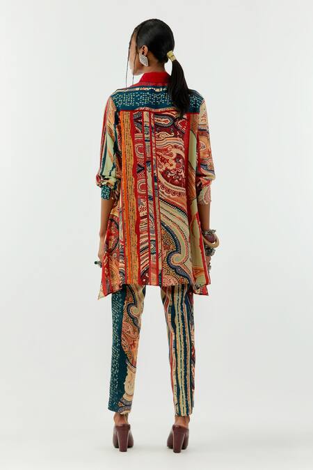 Buy Aseem Kapoor Multi Color Cotton, Linen, Satin Atri Stripe Print Shirt And Trouser Set Online at Aza Fashions Buy_Aseem Kapoor_Multi Color Cotton, Linen, Satin Atri Stripe Print Shirt And Trouser Set_Online_at_Aza_Fashions