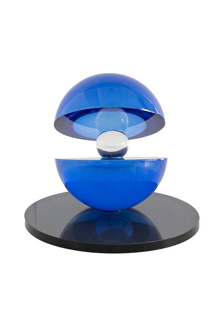 Buy_H2h_Blue Ceramic Crystal Sculpture_Online_at_Aza_Fashions