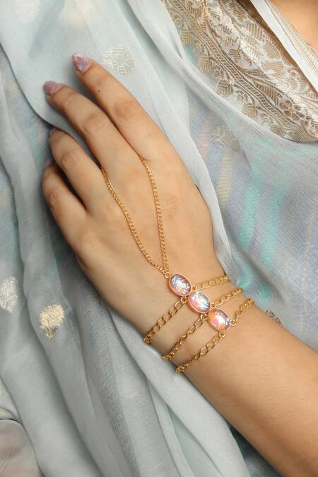 Buy Ishhaara Multi Color Stones Embellished Bracelet Online at Aza Fashions Buy_Ishhaara_Multi Color Stones Embellished Bracelet _Online_at_Aza_Fashions