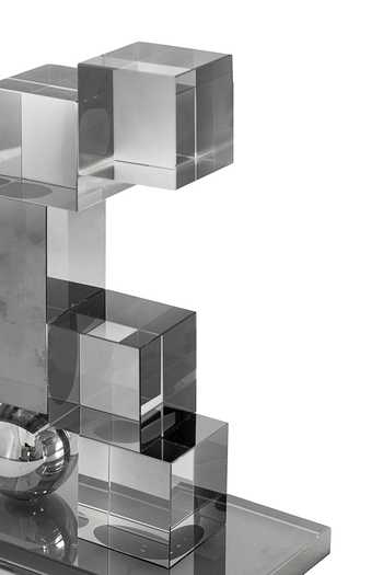 Buy_H2h_Grey Ceramic Cuboid Sculpture_Online_at_Aza_Fashions
