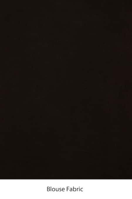 Paaprika_Black Kota Doria Embroidery Floral Thread Saree_Online_at_Aza_Fashions