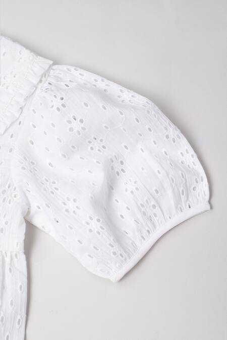 Buy Byb Premium White Cotton Schiffli Top Online at Aza Fashions Buy_Byb Premium_White Cotton Schiffli Top _Online_at_Aza_Fashions