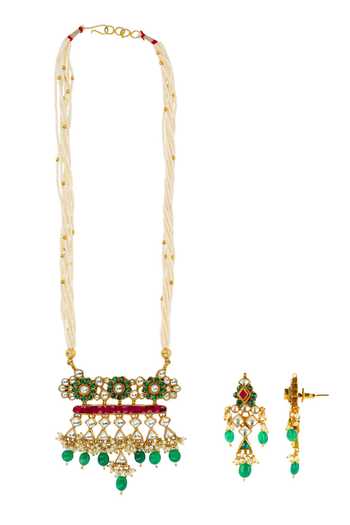 Buy Ishhaara Multi Color Crystals, Beads Patchi Kundan Stone Embellished Necklace Set Online at Aza Fashions Buy_Ishhaara_Multi Color Crystals, Beads Patchi Kundan Stone Embellished Necklace Set_Online_at_Aza_Fashions