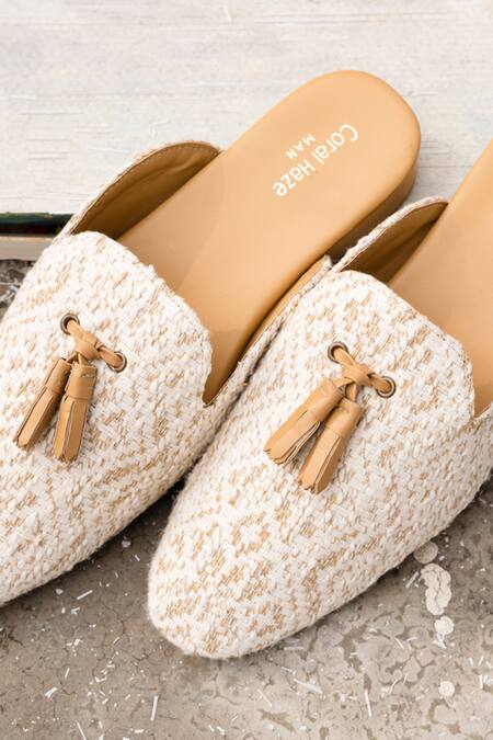 Buy_Coral Haze_Beige Mason Web Back Open Mules_Online_at_Aza_Fashions