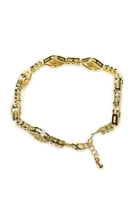 Buy The Jewel Factor Pink Crystals Emira Evil Eye Charm Embellished Bracelet Online at Aza Fashions Buy_The Jewel Factor_Pink Crystals Emira Evil Eye Charm Embellished Bracelet_Online_at_Aza_Fashions