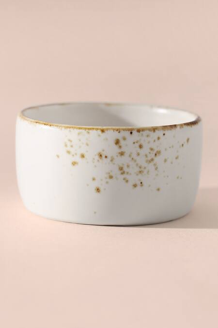 Buy_Table Manners_Off White Porcelain Splatter Dessert Bowl 3 Pcs Set_Online_at_Aza_Fashions