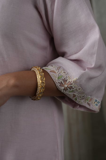 Kanika Sharma Pink Chanderi Silk, Modal, Muslin Pearls, Embroidery Kurta Peshwa Salwar Set Online at Aza Fashions Kanika Sharma_Pink Chanderi Silk, Modal, Muslin Pearls, Embroidery Kurta Peshwa Salwar Set _Online_at_Aza_Fashions