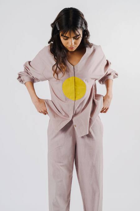 Buy Tussah By Siddhi Shah Grey Handloom Cotton Patchwork, Embroidery V-neck Patch Work Shirt And Pant Set Online at Aza Fashions Buy_Tussah By Siddhi Shah_Grey Handloom Cotton Patchwork, Embroidery V-neck Patch Work Shirt And Pant Set _Online_at_Aza_Fashions