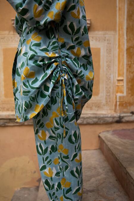 Buy Jodi Blue South Cotton Barwara Printed Trouser Online at Aza Fashions Buy_Jodi_Blue South Cotton Barwara Printed Trouser_Online_at_Aza_Fashions