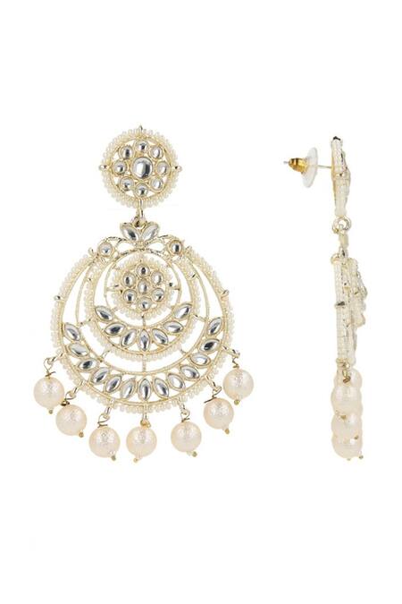 Buy Ishhaara Gold Plated Stones, Pearls Drop Chandbalis With Maangtikka Online at Aza Fashions Buy_Ishhaara_Gold Plated Stones, Pearls Drop Chandbalis With Maangtikka _Online_at_Aza_Fashions