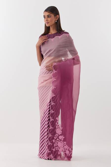 Buy Amisha Kothari Pink Organza, Embroidery Suman Printed And Saree Online at Aza Fashions Buy_Amisha Kothari_Pink Organza, Embroidery Suman Printed And Saree _Online_at_Aza_Fashions
