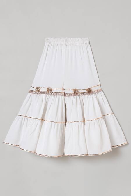 Byb Premium_Pink Rayon Printed Floral Tie-up Top Sharara Set _Online_at_Aza_Fashions