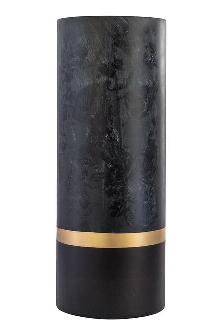 Buy_H2h_Black Paper Mache Marble Effect Ellington Vase_Online_at_Aza_Fashions