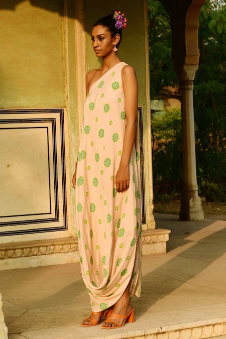 Swati Vijaivargie Multi Color Silk Embroidery Gota Patti Cape Surajmukhi Long With Online at Aza Fashions Swati Vijaivargie_Multi Color Silk Embroidery Gota Patti Cape Surajmukhi Long With _Online_at_Aza_Fashions