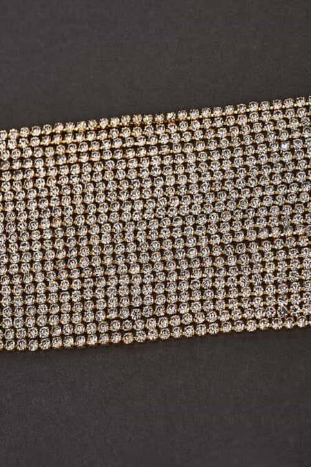 Buy_The Jewel Factor_Gold Plated Crystals Embellished Layered Bracelet_Online_at_Aza_Fashions