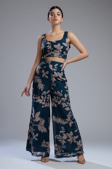 Buy SARJUKE Women Floral Design Printed Stylish Rayon Regular Fit Free Size  Maroon Palazzo Pant Bottom for Girls at Amazonin
