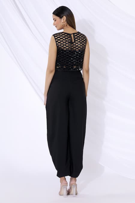 Urvashi Joneja Silk Cutuot Crop Top 