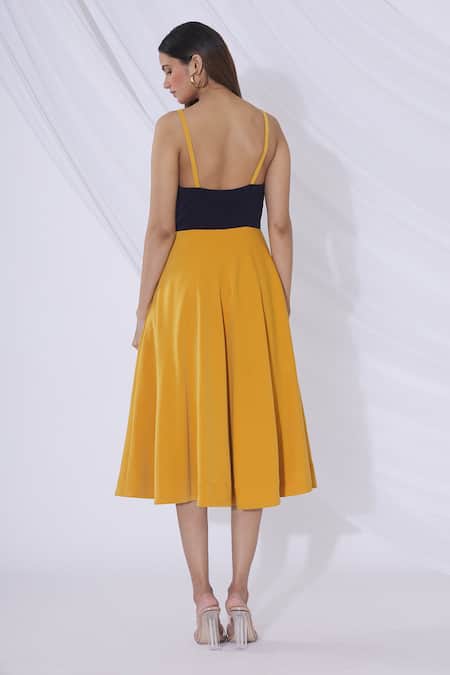 Urvashi Joneja Colorblock Midi Dress 