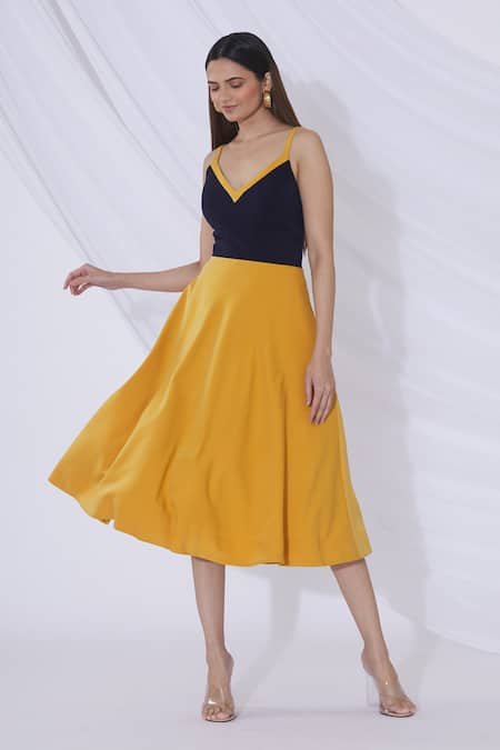 Urvashi Joneja Colorblock Midi Dress 