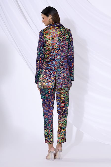 Urvashi Joneja Printed Blazer & Pant Set 