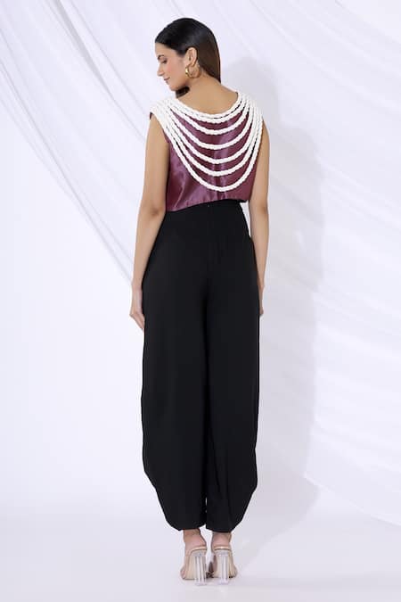 Urvashi Joneja Silk Crop Top 