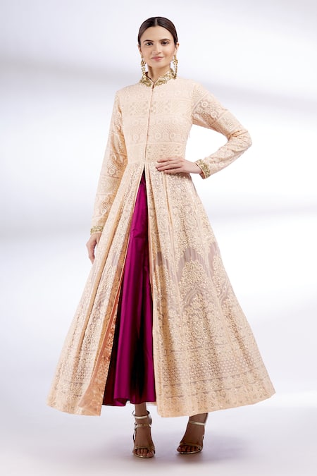 Neha Mehta Couture Embroidered Silk Anarkali 