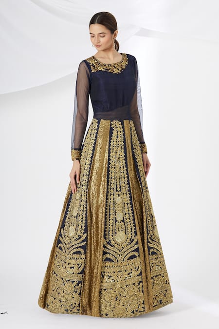 Neha Mehta Couture Embroidered Silk Anarkali 