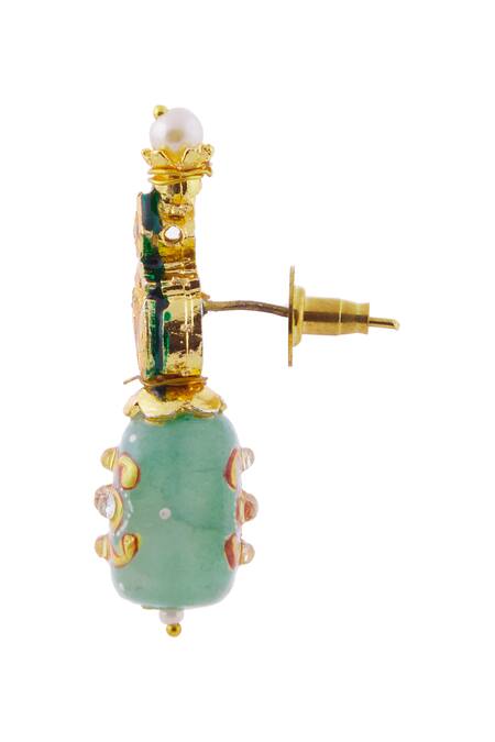 Moh-Maya By Disha Khatri Gold Plated Pearls, Metallic Thread, Stones Kundan Meenakari Necklace Set at Aza Fashions Moh-Maya By Disha Khatri_Gold Plated Pearls, Metallic Thread, Stones Kundan Meenakari Necklace Set _at_Aza_Fashions