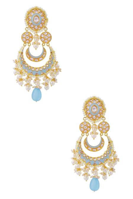Moh-Maya by Disha Khatri Kundan Meenakari Chandbalis 