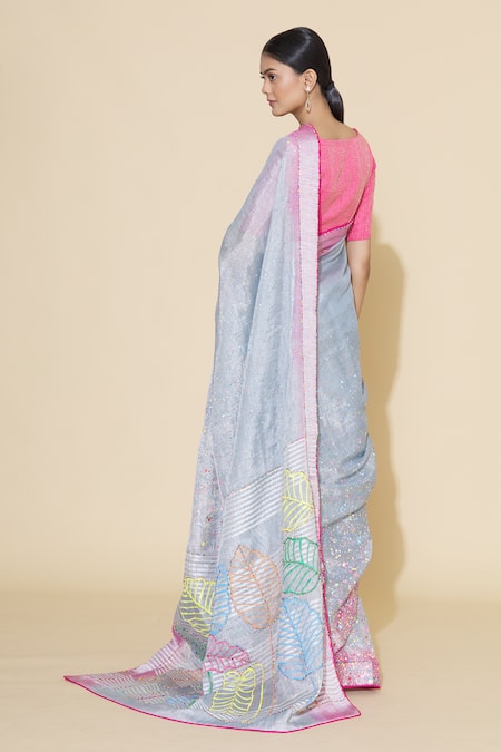 Paksh Embroidered Chanderi Saree 