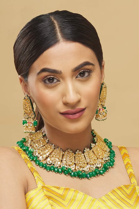 Posh By Rathore  Kundan Necklace Set  