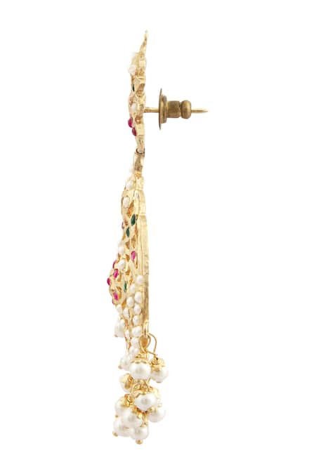 Moh-Maya By Disha Khatri Gold Plated Pearls Jadau Pendant Choker Set at Aza Fashions Moh-Maya By Disha Khatri_Gold Plated Pearls Jadau Pendant Choker Set _at_Aza_Fashions