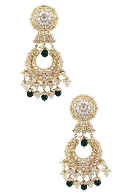 Shop Moh-Maya By Disha Khatri Gold Plated Pearls, Beads, Embroidery Kundan Pendant Necklace Set Online at Aza Fashions Shop_Moh-Maya By Disha Khatri_Gold Plated Pearls, Beads, Embroidery Kundan Pendant Necklace Set _Online_at_Aza_Fashions