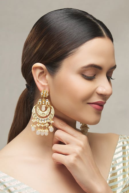 Moh-Maya by Disha Khatri Kundan Meenakari Chandbalis 