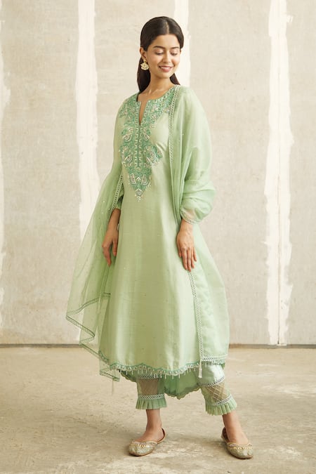 Aariyana Couture Chanderi Silk Kurta Set 