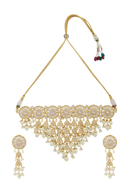 ZEVAR BY GEETA Kundan Choker Set 
